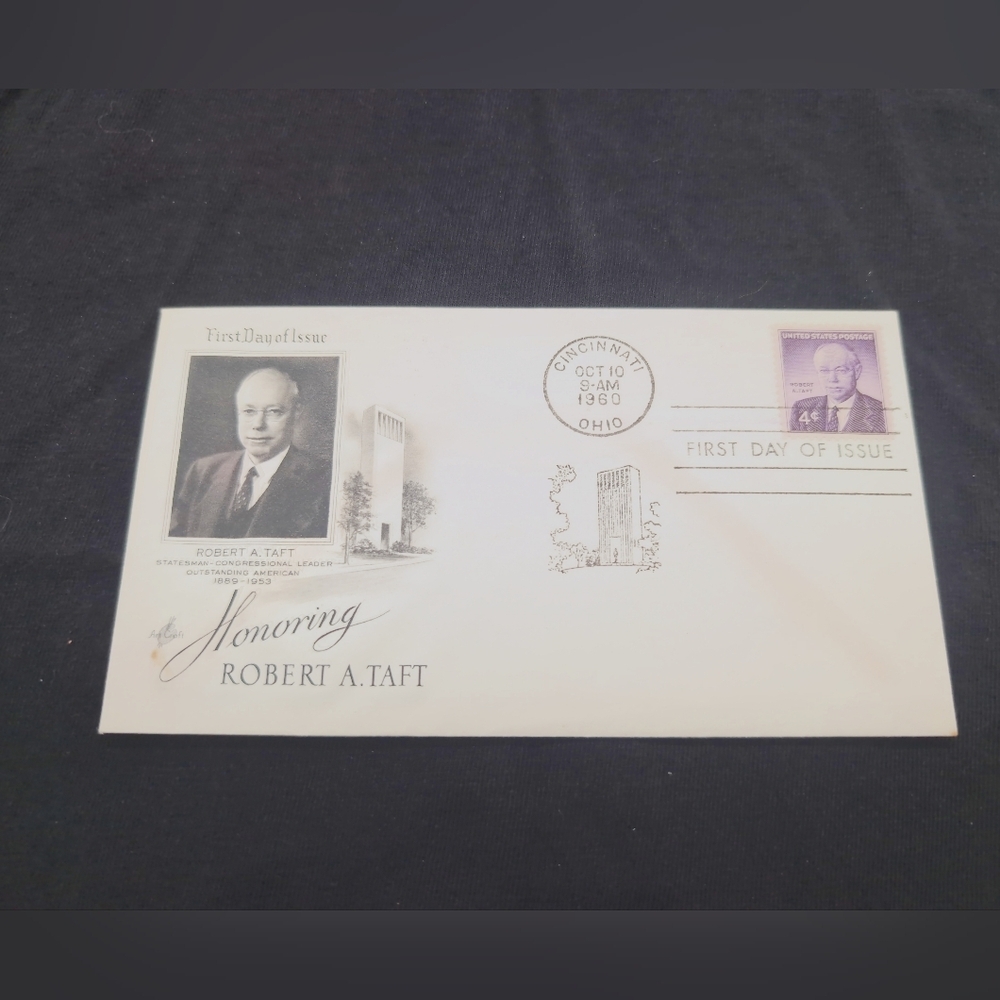 1960 Cincinnati Ohio Commemorative Envelope Honoring Robert A. Taft